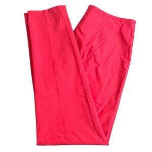 J.Mclaughlin Womens 10 Coral‎ Red Mid Rise Side Zip Slim Straight Pants NWOT